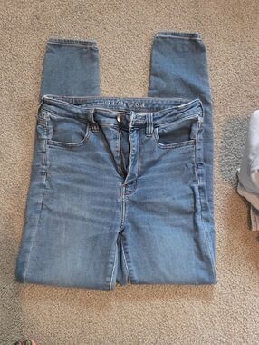 American Eagle Outfitters Women's Light Blue Skinny Jeans